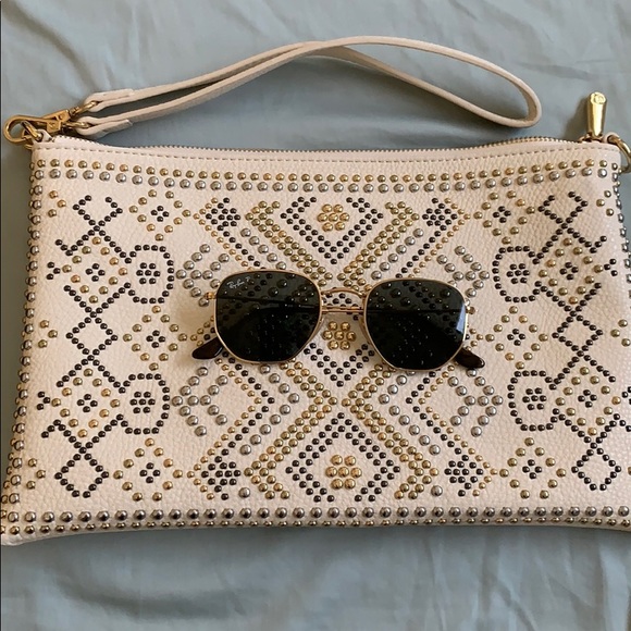 (NWOT) Embellished Faux Leather Clutch/Purse - Picture 6 of 6